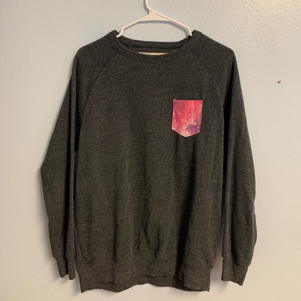 Galaxy pocket crewneck